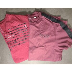 Guess Boys Large T-Shirt Bundle 2 Pack Los Angeles Barb Wire Graphic – EUC